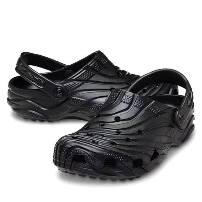 クロックス サンダル メンズ 軽量 通気性 柔軟性 ストラップ クラシック エロージョン クロッグ crocs Classic Erosion Clog 213440 ブラック ホワイト
