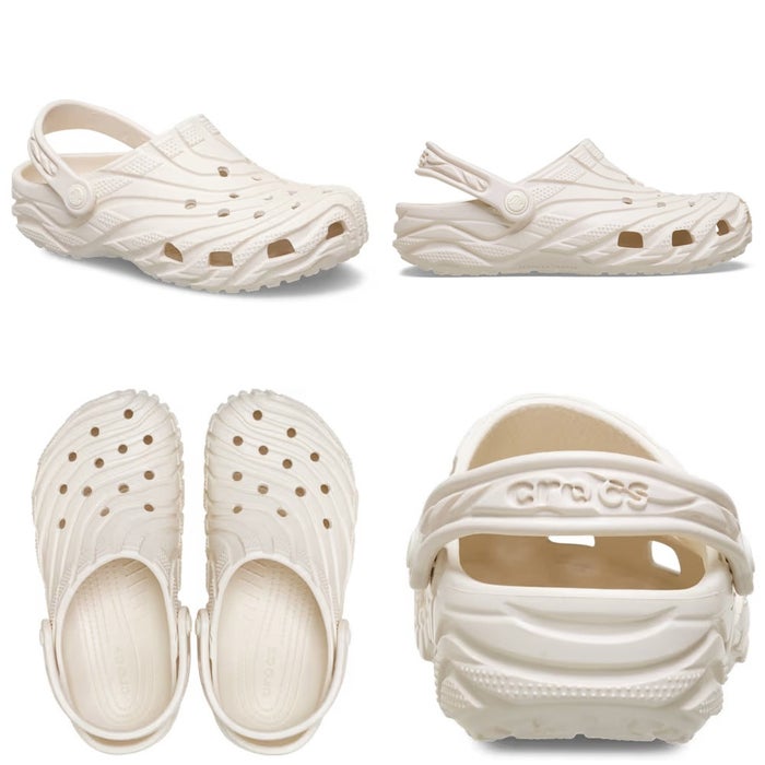 クロックス サンダル メンズ 軽量 通気性 柔軟性 ストラップ クラシック エロージョン クロッグ crocs Classic Erosion Clog 213440 ブラック ホワイト