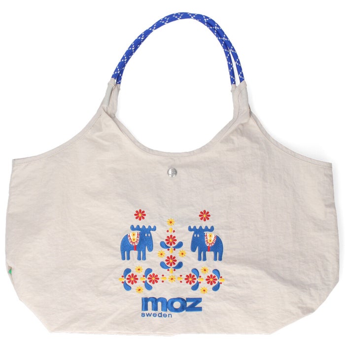 モズ トートバック 鞄 レディース ショルダーバック ユニファイ コラボ 軽量 撥水 刺繍 北欧 moz ZUPS01 ブラック ホワイト