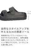 サンダル レディース EVA 厚底 軽量  コンフォートサンダル ダブルベルト クリアバックル フットベッド 歩きやすい 洗える 滑りにくい Parade 610501 パレード