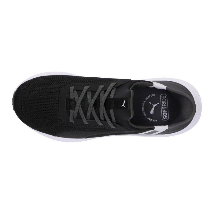 プーマ スニーカー レディース スリッポン ハンズフリー PUMA ソフトライド ハーモニー LCM イーズイン 313768 黒 メッシュ 立ったまま履ける 手を使わずに履ける