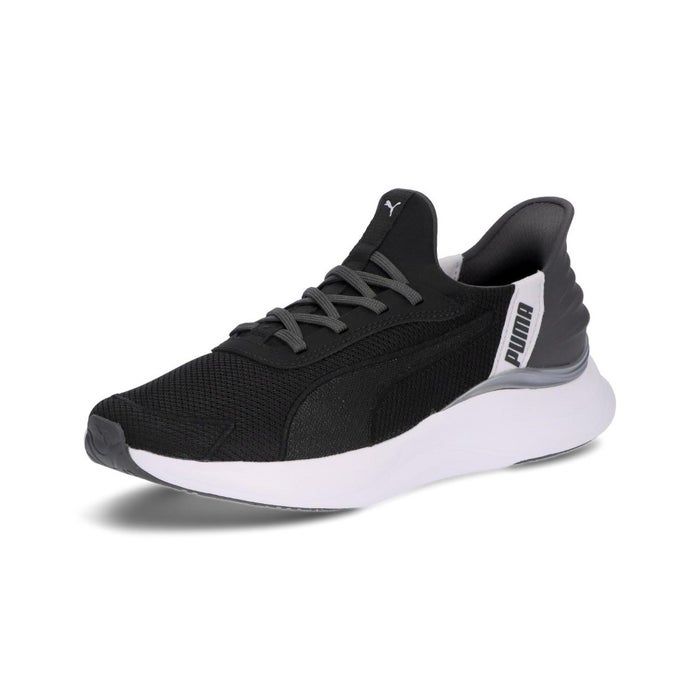 プーマ スニーカー レディース スリッポン ハンズフリー PUMA ソフトライド ハーモニー LCM イーズイン 313768 黒 メッシュ 立ったまま履ける 手を使わずに履ける