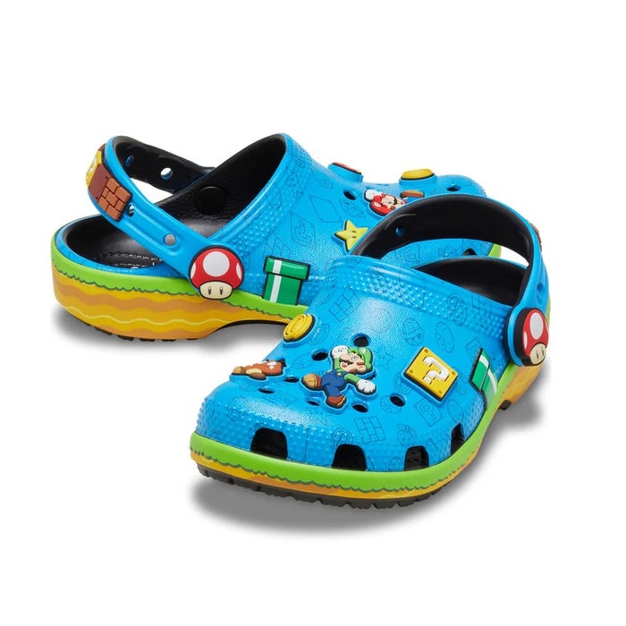 クロックス サンダル キッズ 軽量 通気性 ストラップ スーパーマリオ クラシック クロッグ CROCS MARIO CORE CLOG K 212139
