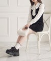 厚底スニーカー レディース レースアップ 推し活 きれいめ 美脚 ７cm ヒール 韓国風 かわいい おしゃれ Parade 7848 ブラック 黒 ベージュ