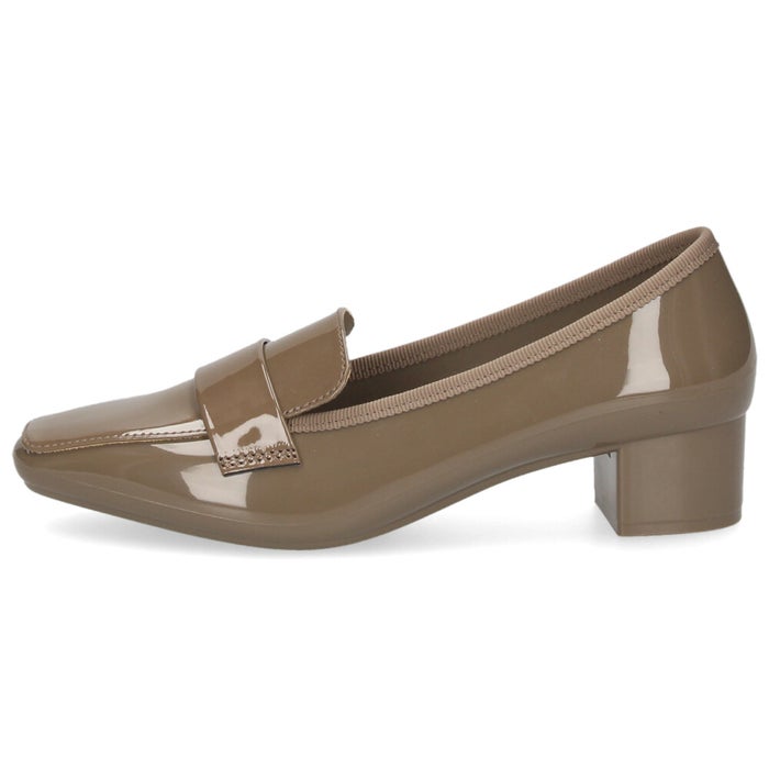 TEMPERATE テンパレイト FRIDA フリーダ レインシューズ レディース 完全防水 スリッポン パンプス スクエアトゥ 3.5cmヒール 歩きやすい 滑りにくい 光沢感