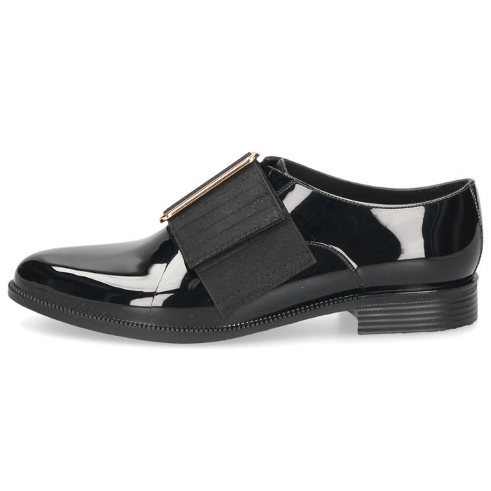 TEMPERATE テンパレイト BAKER FIT ベイカー フィット レインシューズ レディース 完全防水 2cmヒール オックスフォードタイプ 歩きやすい 滑りにくい 光沢感 ゴムベルト
