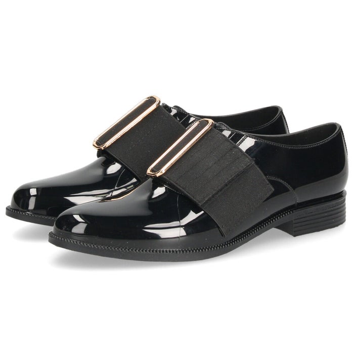 TEMPERATE テンパレイト BAKER FIT ベイカー フィット レインシューズ レディース 完全防水 2cmヒール オックスフォードタイプ 歩きやすい 滑りにくい 光沢感 ゴムベルト