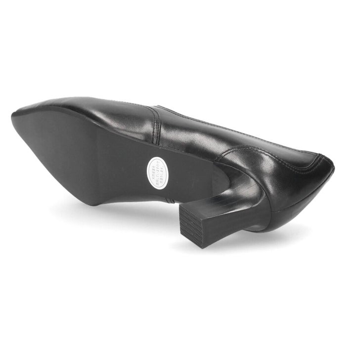 ラボキゴシ ワークス レディース パンプス 本革 黒 ブラック 日本製 ポインテッドトゥ チャンキーヒール 5cm RABOKIGOSHI works 12879