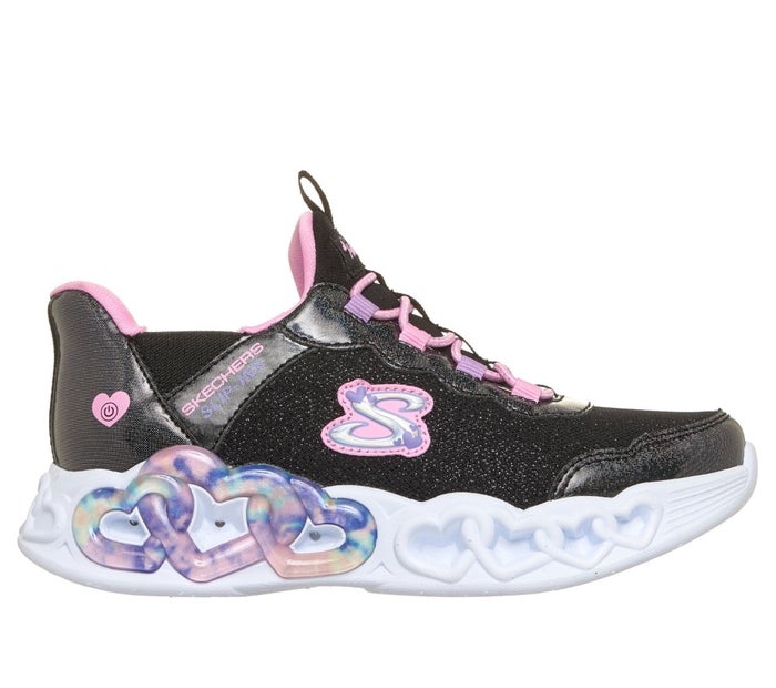 スケッチャーズ 光る靴 女の子 スリップインズ キッズ スニーカー スリッポン SKECHERS Slip-ins インフィニット ハート ライツ スパークル ハート ノーマル幅 303735L