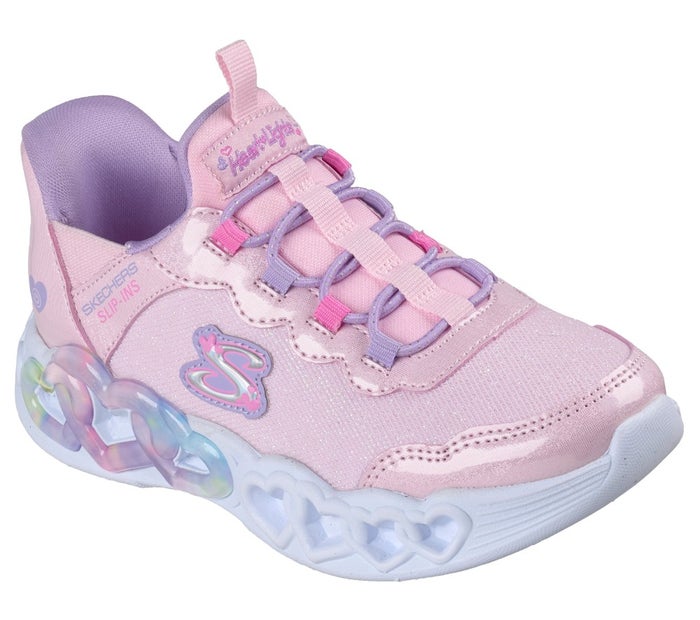 スケッチャーズ 光る靴 女の子 スリップインズ キッズ スニーカー スリッポン SKECHERS Slip-ins インフィニット ハート ライツ スパークル ハート ノーマル幅 303735L