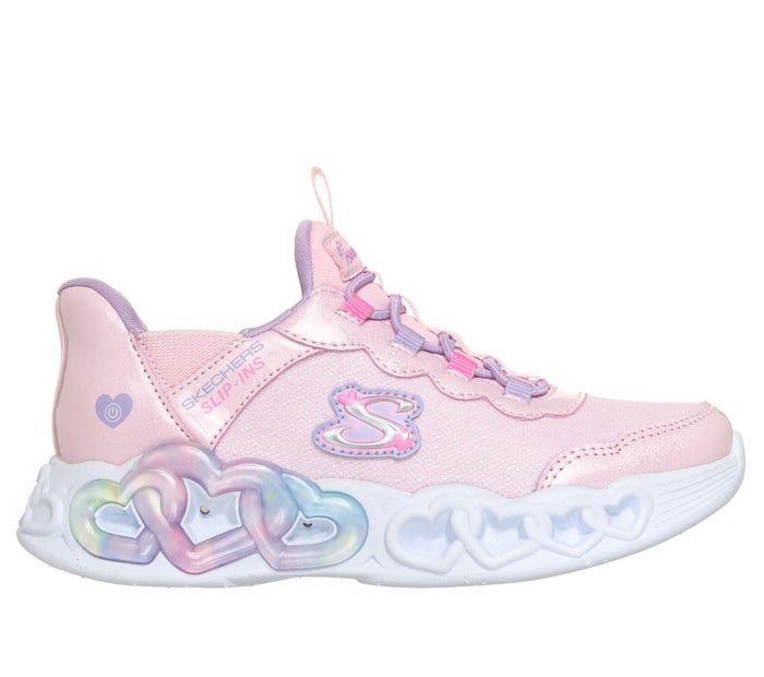 スケッチャーズ 光る靴 女の子 スリップインズ キッズ スニーカー スリッポン SKECHERS Slip-ins インフィニット ハート ライツ スパークル ハート ノーマル幅 303735L