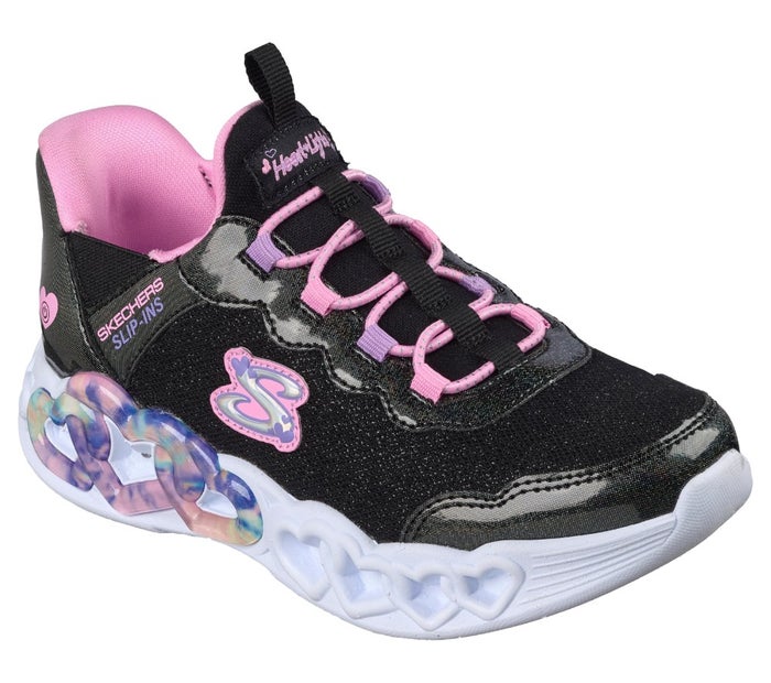 スケッチャーズ 光る靴 女の子 スリップインズ キッズ スニーカー スリッポン SKECHERS Slip-ins インフィニット ハート ライツ スパークル ハート ノーマル幅 303735L