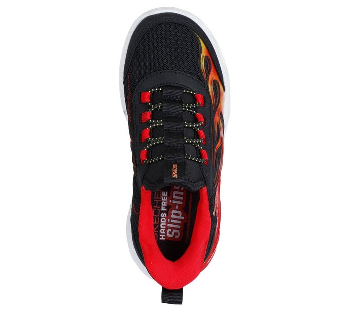 スケッチャーズ 光る靴 男の子 スリップインズ キッズ スニーカー スリッポン SKECHERS Slip-ins Sライツ サーモ フラッシュ 2.0 ヒートブリスク ノーマル幅 炎 403898L