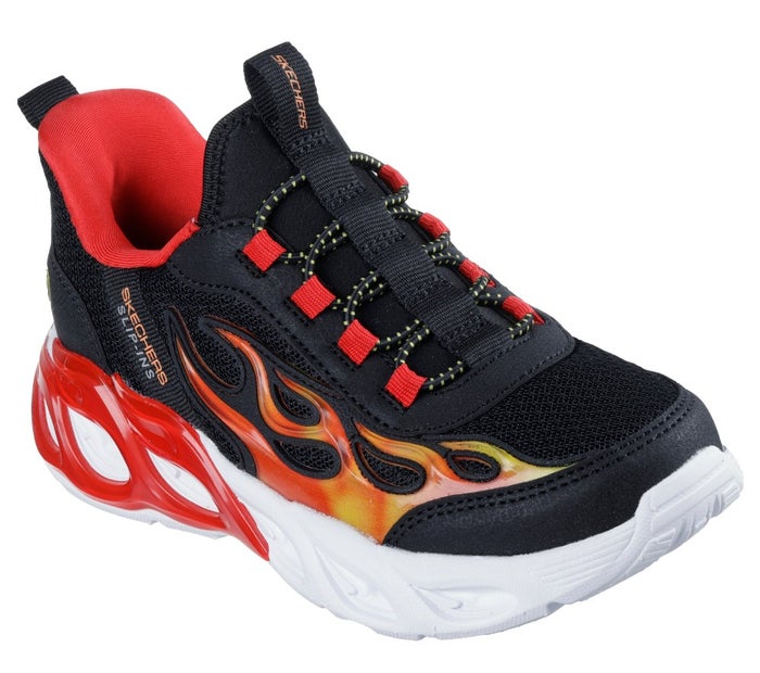 スケッチャーズ 光る靴 男の子 スリップインズ キッズ スニーカー スリッポン SKECHERS Slip-ins Sライツ サーモ フラッシュ 2.0 ヒートブリスク ノーマル幅 炎 403898L