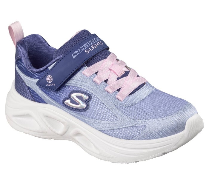 スケッチャーズ 光る靴 女の子 キッズ スニーカー SKECHERS Sライツ ソラ グロー 2.0 ダズル ステップス ノーマル幅 303729L マジックテープ 運動靴 子ども