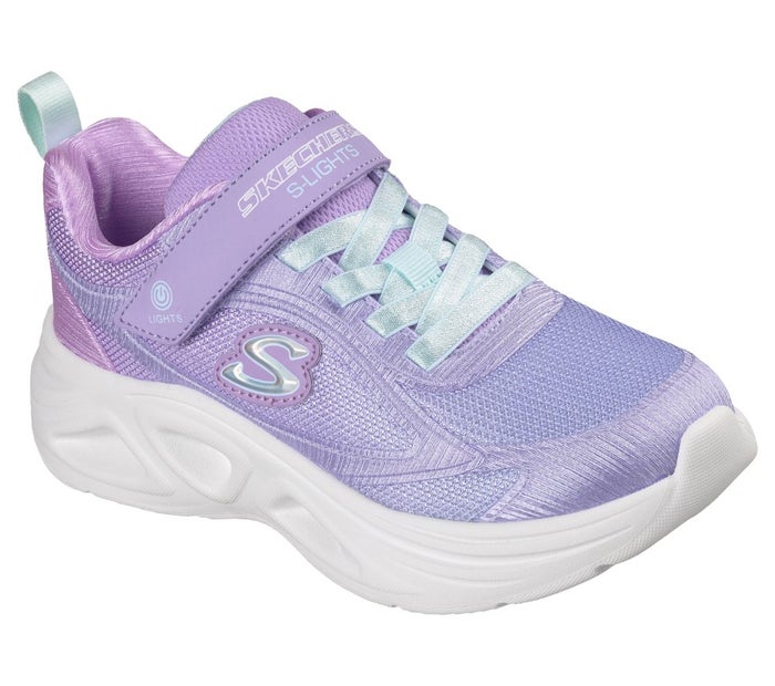 スケッチャーズ 光る靴 女の子 キッズ スニーカー SKECHERS Sライツ ソラ グロー 2.0 ダズル ステップス ノーマル幅 303729L マジックテープ 運動靴 子ども