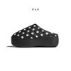 スブ プラットフォーム サンダル 厚底 レディース SUBU PLATFORM ドット ブラック シルバー 正規品 冬用サンダル ルームシューズ 外履き 2026 秋冬 スリッポン 履きやすい 痛くない 防寒