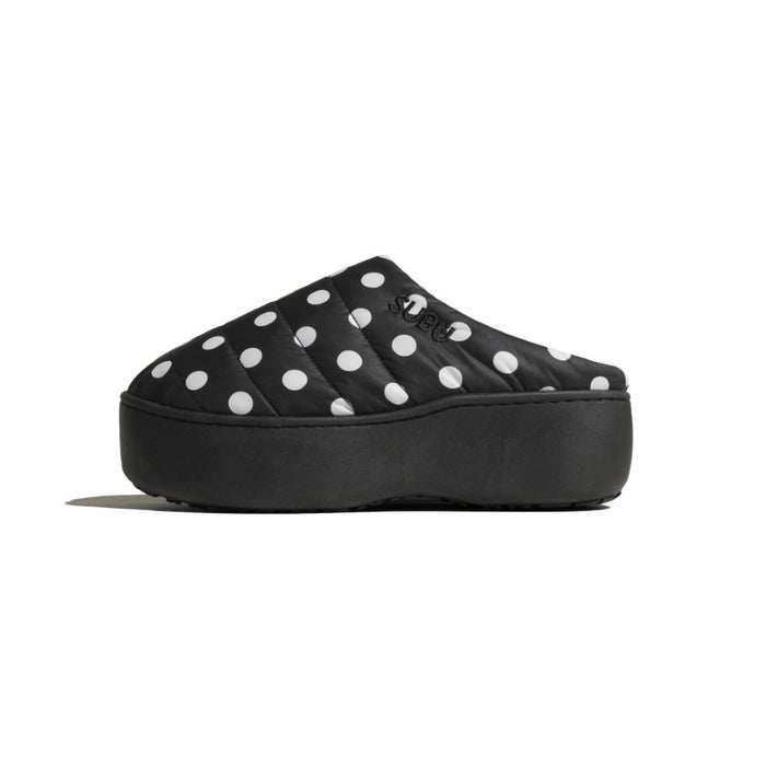 スブ プラットフォーム サンダル 厚底 レディース SUBU PLATFORM ドット ブラック シルバー 正規品 冬用サンダル ルームシューズ 外履き 2026 秋冬 スリッポン 履きやすい 痛くない 防寒