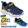 スケッチャーズ 光る靴 キッズ スニーカー Sライツ メテオライツ 2.0 401490L ネイビー ライム SKECHERS 男の子 子供靴 光るスニーカー 軽量 履きやすい