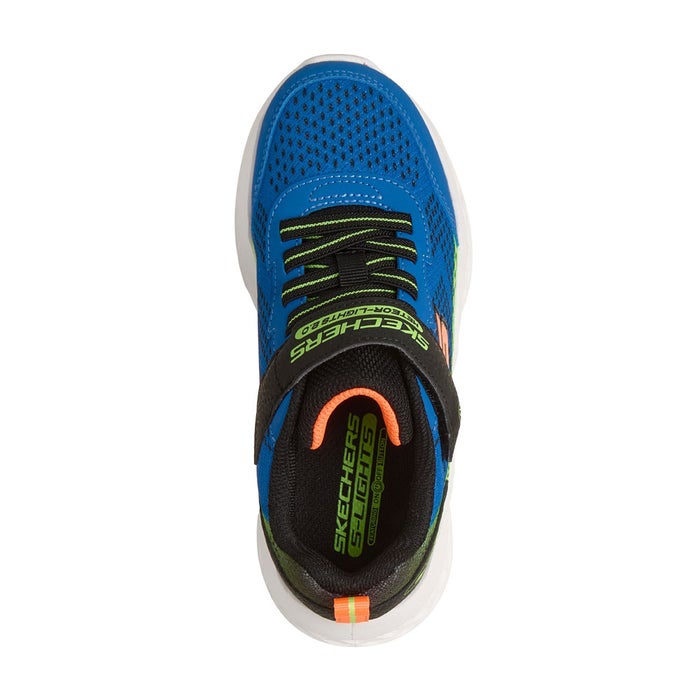スケッチャーズ 光る靴 キッズ スニーカー Sライツ メテオライツ 2.0 401490L ネイビー ライム SKECHERS 男の子 子供靴 光るスニーカー 軽量 履きやすい