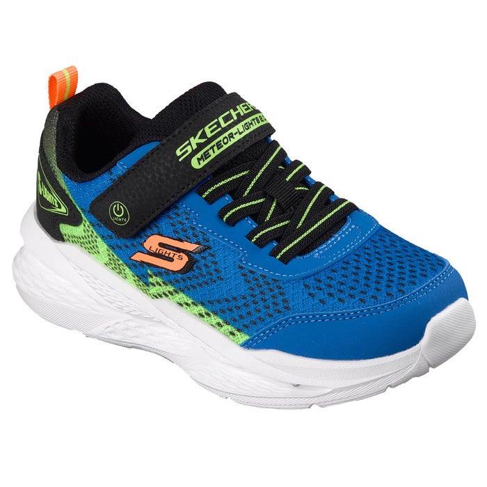 スケッチャーズ 光る靴 キッズ スニーカー Sライツ メテオライツ 2.0 401490L ネイビー ライム SKECHERS 男の子 子供靴 光るスニーカー 軽量 履きやすい
