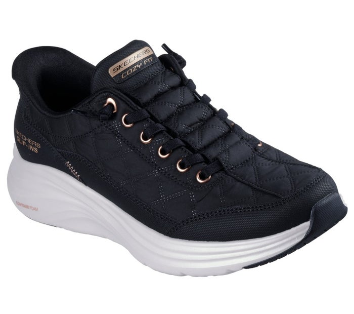 スケッチャーズ スリップインズ レディース スニーカー 靴 コンツアーフォーム - コージーフィット ゴールデン アワー SKECHERS Slip-ins 150413 ノーマル幅 ハンズフリー 軽量 スリッポン ゴム紐 キルティング