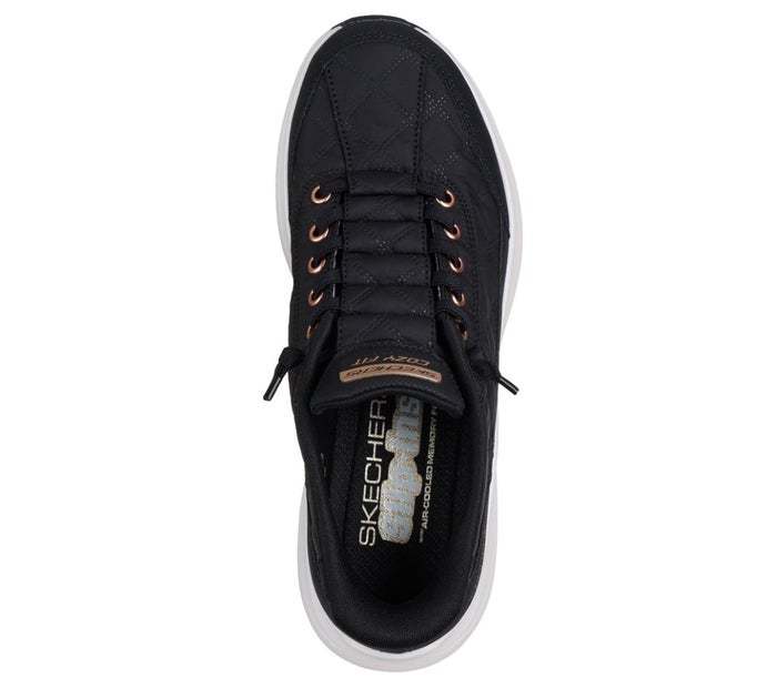 スケッチャーズ スリップインズ レディース スニーカー 靴 コンツアーフォーム - コージーフィット ゴールデン アワー SKECHERS Slip-ins 150413 ノーマル幅 ハンズフリー 軽量 スリッポン ゴム紐 キルティング