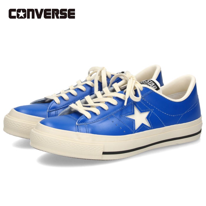 コンバース ワンスター J スニーカー スニーカー メンズ レディース 靴 ローカット レザー ブルー CONVERSE ONE STAR J 33703180 本革 日本製
