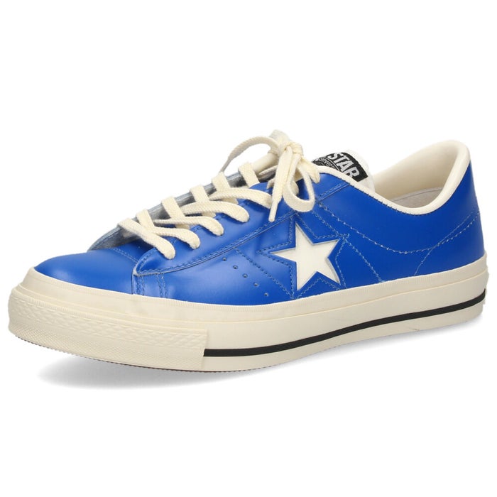 コンバース ワンスター J スニーカー スニーカー メンズ レディース 靴 ローカット レザー ブルー CONVERSE ONE STAR J 33703180 本革 日本製