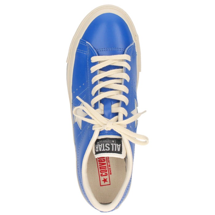 コンバース ワンスター J スニーカー スニーカー メンズ レディース 靴 ローカット レザー ブルー CONVERSE ONE STAR J 33703180 本革 日本製