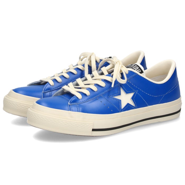 コンバース ワンスター J スニーカー スニーカー メンズ レディース 靴 ローカット レザー ブルー CONVERSE ONE STAR J 33703180 本革 日本製