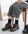 ハンズフリー 立ったまま履ける靴 レディース ショートブーツ 防水 防滑 4E ゆったり 幅広 軽量 脱ぎ履き簡単 レースアップ 紐 楽すぽっ Parade 62916 パレード