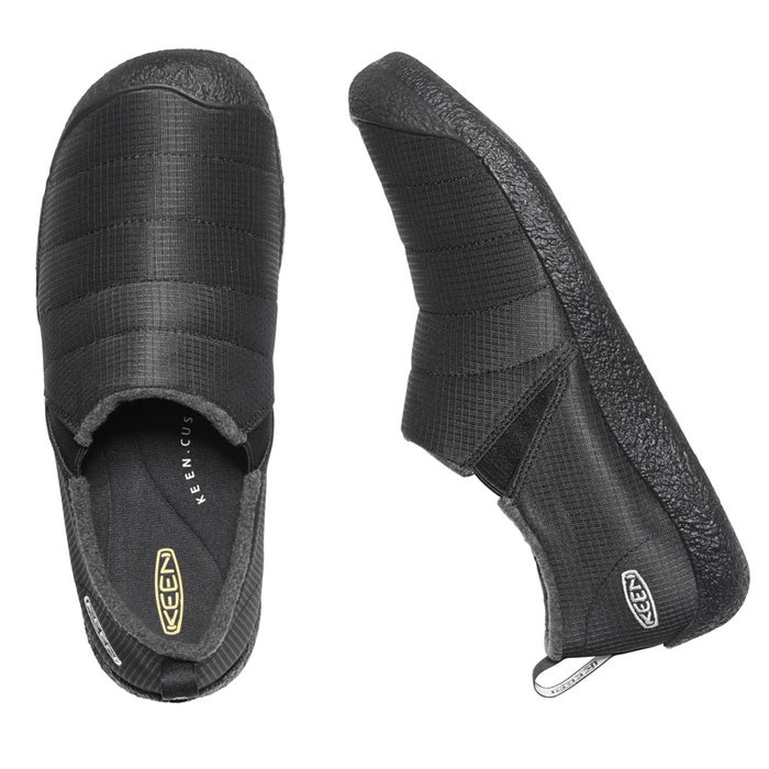 KEEN キーン メンズ スリッポン HOWSER II ハウザー ツー 1023997 リラックスシューズ スニーカー サイドゴア フリース 暖かい アウトドア デイリー ブラック