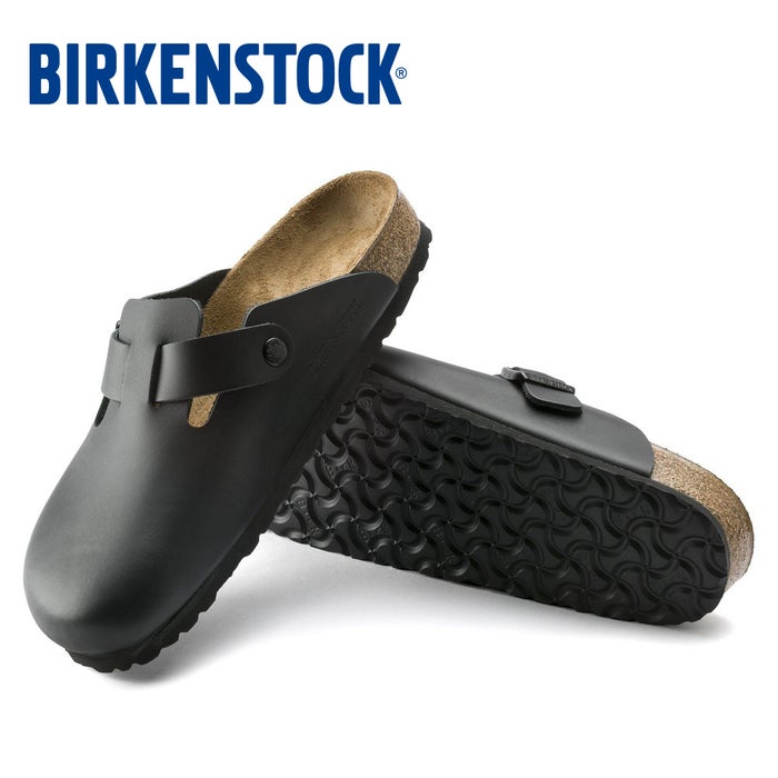 ビルケンシュトック ボストン サンダル クロッグ メンズ 0060191 BIRKENSTOCK Boston ナチュラルレザー 本革 レギュラー幅 黒 ブラック カジュアル シンプル