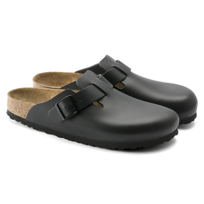 ビルケンシュトック ボストン サンダル クロッグ メンズ 0060191 BIRKENSTOCK Boston ナチュラルレザー 本革 レギュラー幅 黒 ブラック カジュアル シンプル