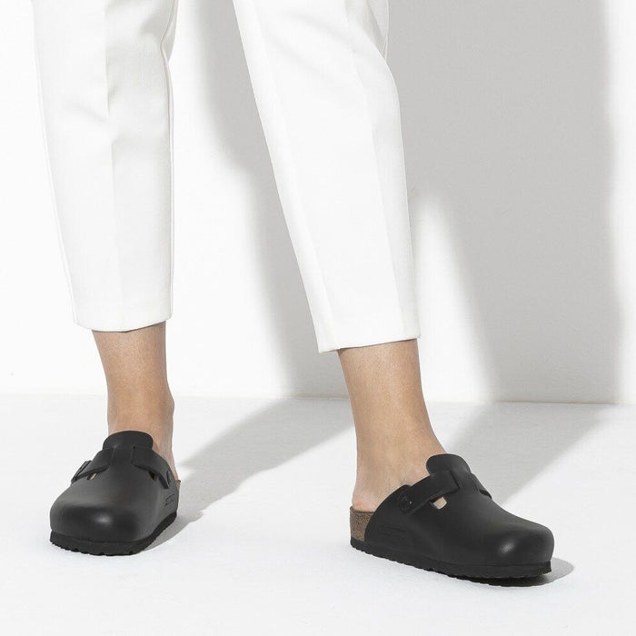 ビルケンシュトック ボストン サンダル クロッグ メンズ 0060191 BIRKENSTOCK Boston ナチュラルレザー 本革 レギュラー幅 黒 ブラック カジュアル シンプル