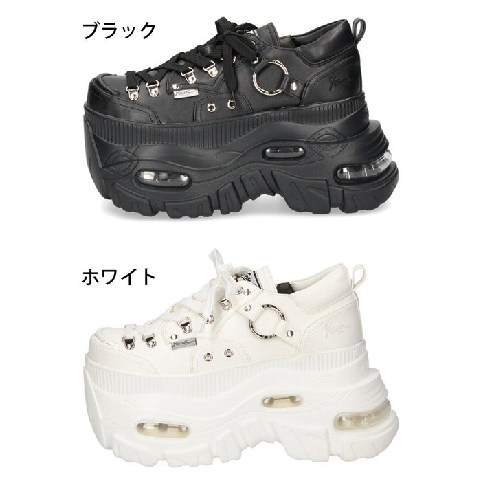 ヨースケ 厚底 エアーソール スニーカー レディース エアークッション 3E 幅広 ゆったり サイドジップ 靴 YOSUKE 4460120