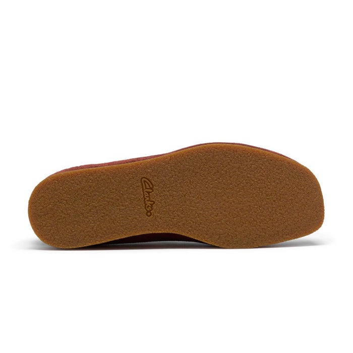クラークス ワラビー エヴォ レディース モカシン スエード カジュアルシューズ 靴 Clarks 26329301 WallabeeEVOSh 紐靴 軽量ソール マルーン
