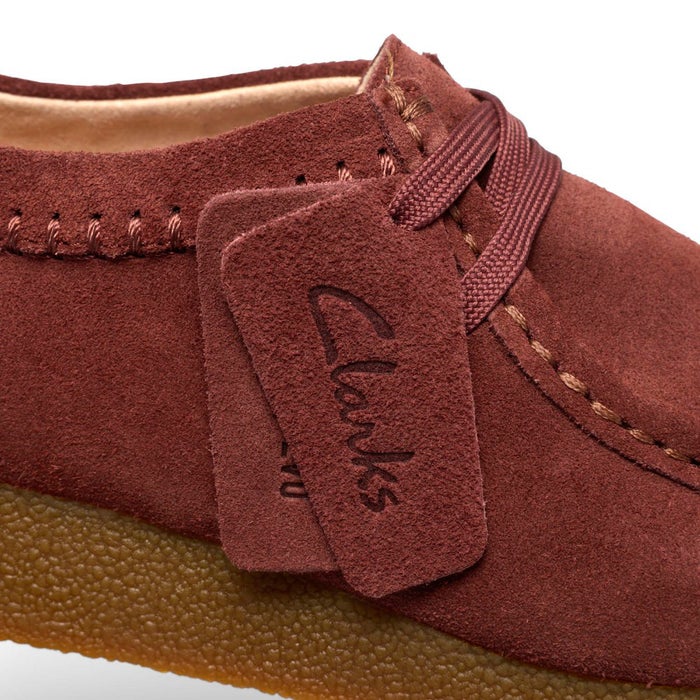 クラークス ワラビー エヴォ レディース モカシン スエード カジュアルシューズ 靴 Clarks 26329301 WallabeeEVOSh 紐靴 軽量ソール マルーン