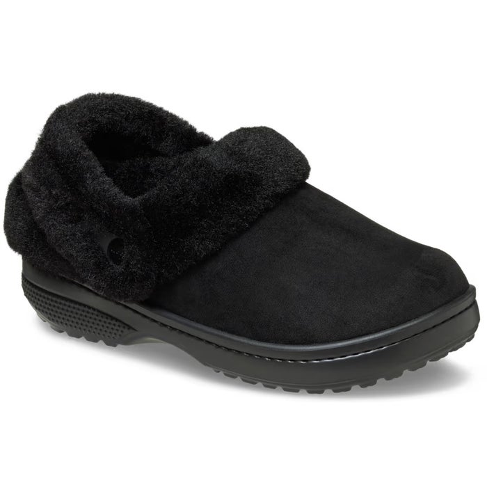 クロックス サンダル レディース アンファーゲッタブル ヴィーガン スエード クロッグ ボア ファー モコモコ 冬用 crocs 212106