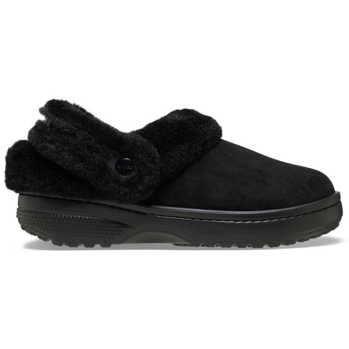 クロックス サンダル レディース アンファーゲッタブル ヴィーガン スエード クロッグ ボア ファー モコモコ 冬用 crocs 212106