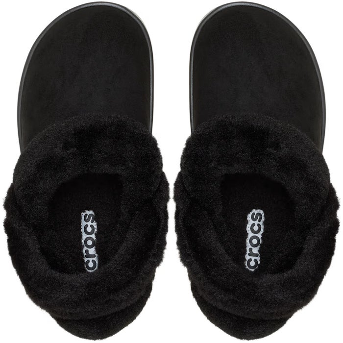クロックス サンダル レディース アンファーゲッタブル ヴィーガン スエード クロッグ ボア ファー モコモコ 冬用 crocs 212106