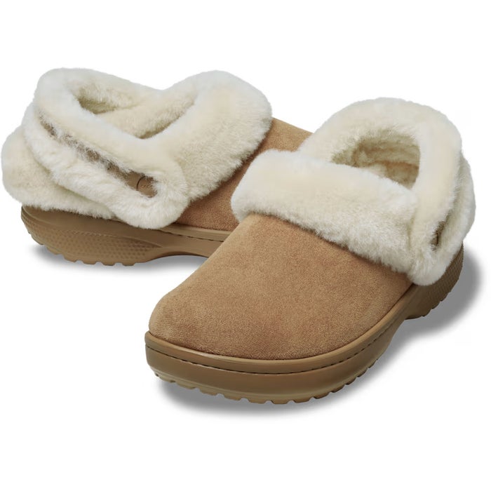 クロックス サンダル レディース アンファーゲッタブル ヴィーガン スエード クロッグ ボア ファー モコモコ 冬用 crocs 212106