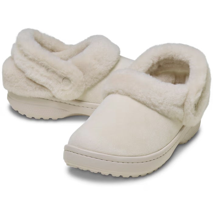 クロックス サンダル レディース アンファーゲッタブル ヴィーガン スエード クロッグ ボア ファー モコモコ 冬用 crocs 212106