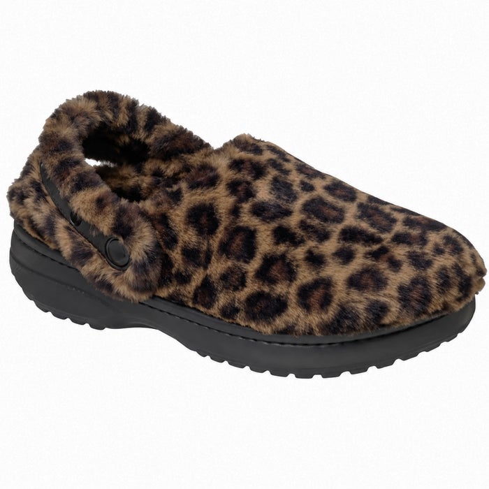 クロックス サンダル レディース クロッグ 冬サンダル 軽量 あたたか 防寒 ファー 室内 室外 crocs C UNFURGTBLE CLOG 212002 ヒョウ柄 レオパード