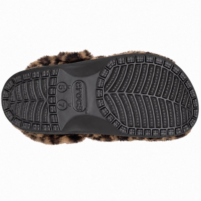 クロックス サンダル レディース クロッグ 冬サンダル 軽量 あたたか 防寒 ファー 室内 室外 crocs C UNFURGTBLE CLOG 212002 ヒョウ柄 レオパード