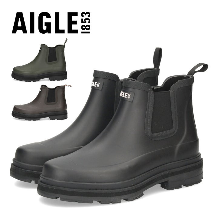 AIGLE エーグル メンズ  SOFT RAIN M2 ソフトレイン2 ラバーブーツ レインブーツ 防水 長靴 サイドゴア ショートブーツ ローカット ZZHNC95