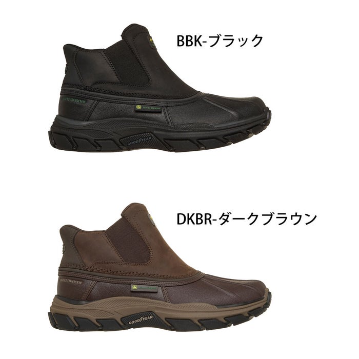スケッチャーズ スリップインズ メンズ 防水 防滑 ブーツ ジョンディア ウォータープルーフ リラックスドフィット リスペクテッド ラングドン SKECHERS Slip-ins ハンズフリー ノーマル幅 256133