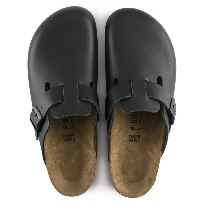 ビルケンシュトック ボストン ナロー幅 レディース レザー サンダル クロッグ サボ BIRKENSTOCK Boston 0060193 黒 ブラック