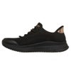 スケッチャーズ スリップインズ スリッポン スニーカー レディース 靴 ボブス ゴム紐 ノーマル幅 SKECHERS Slip-ins BOBS Squad 4 117743 ハンズフリー 立ったまま履ける 手を使わずに履ける ブラック 黒